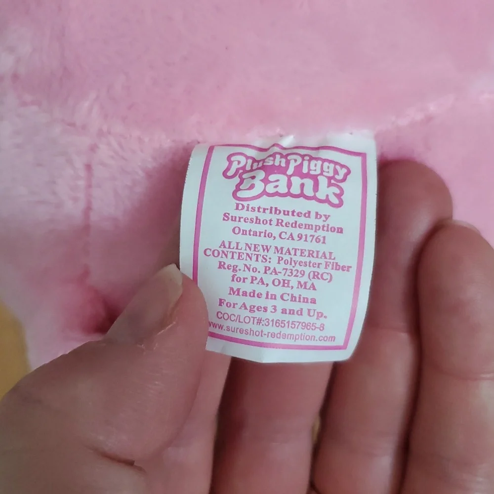 Plush‎ Pink Piggy Bank